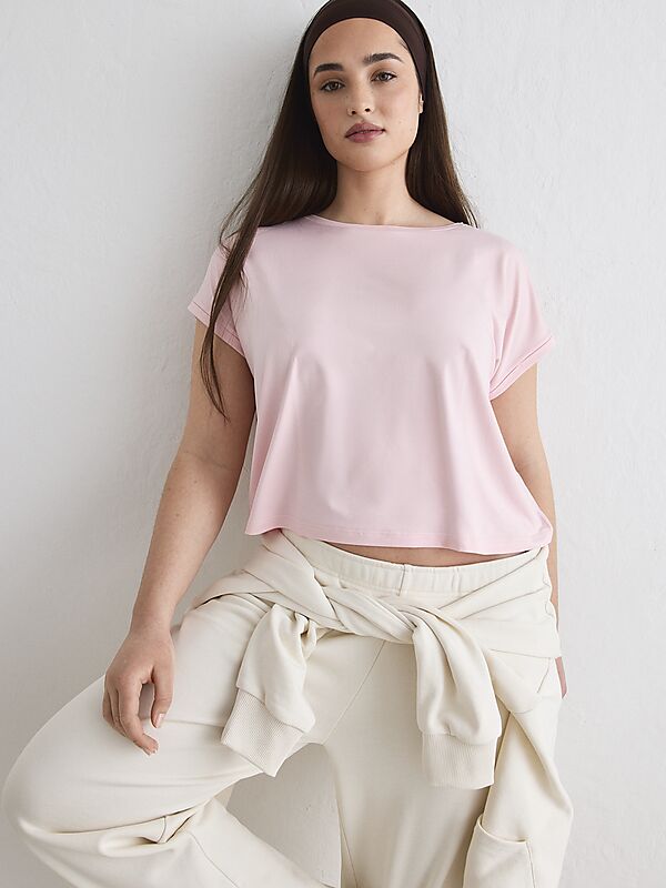 AIM´N Soft Basic Roll Sleeve Top på
