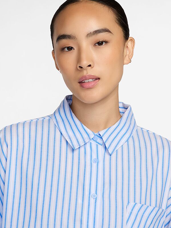 NIKE W CHILL POPLIN STRIPE SS på