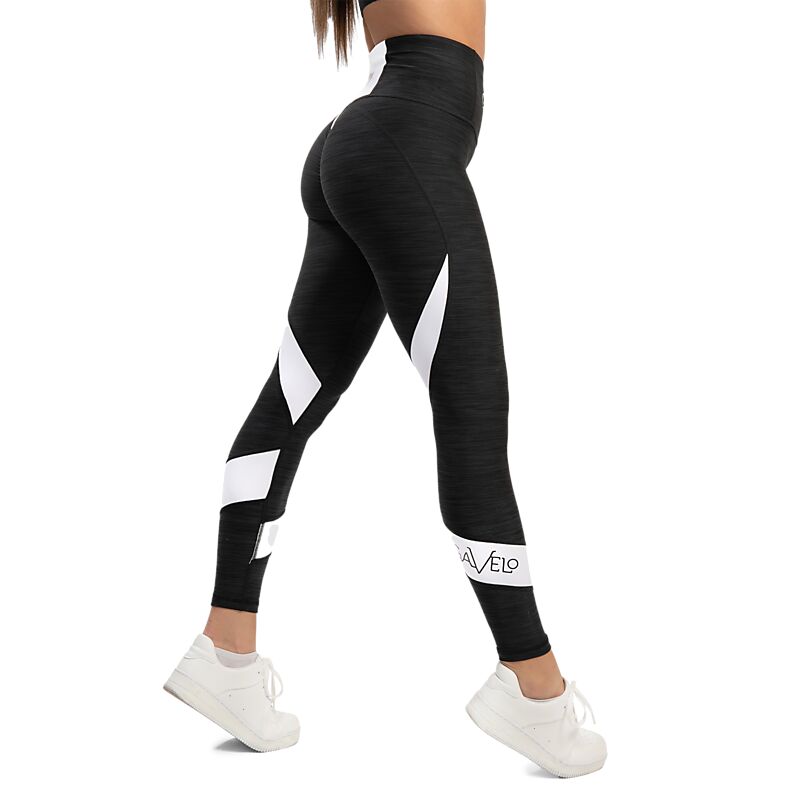 GAVELO W Black & White Swirl Leggings på