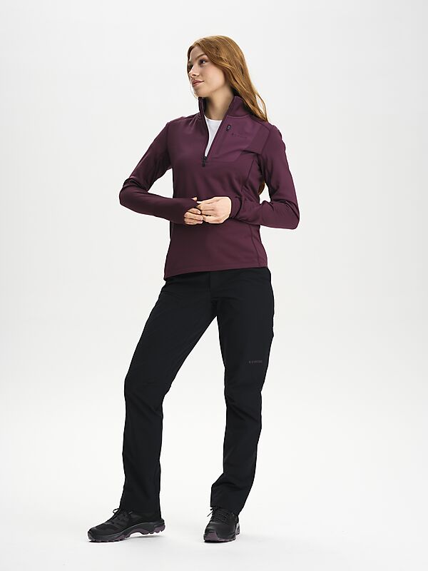 EVEREST Structured Quarter Zip, funktionströja, dam på