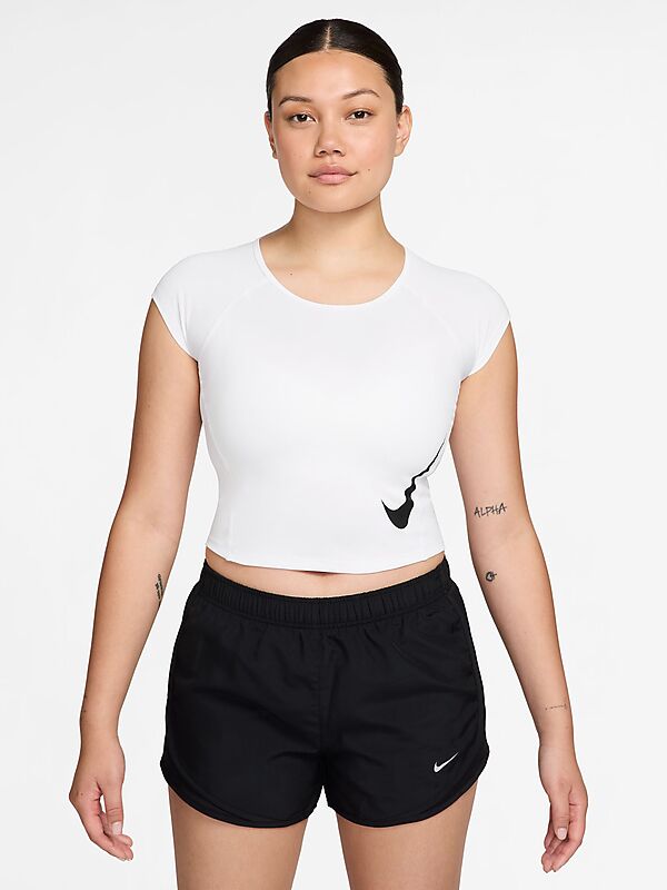 NIKE Women's Dri-fit Cap-sleeve Running Top Tempo Swoosh på