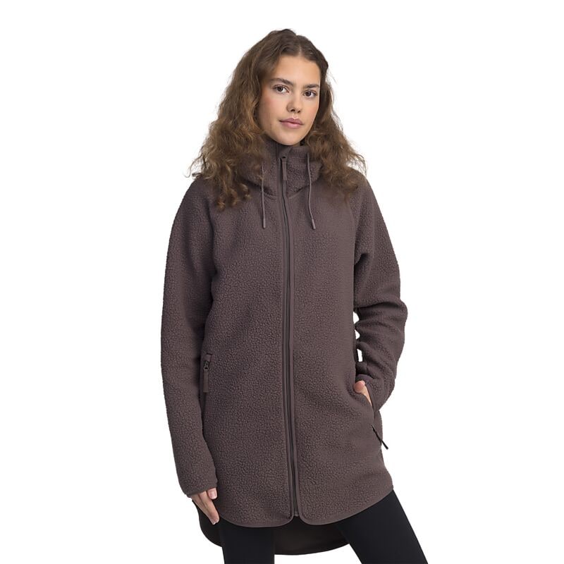 EVEREST Pile Long Hood, lång fleecetröja, dam på