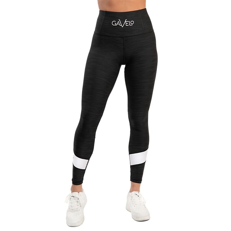 GAVELO W Black & White Swirl Leggings på