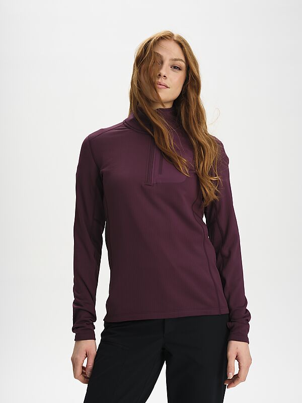 EVEREST Structured Quarter Zip, funktionströja, dam på