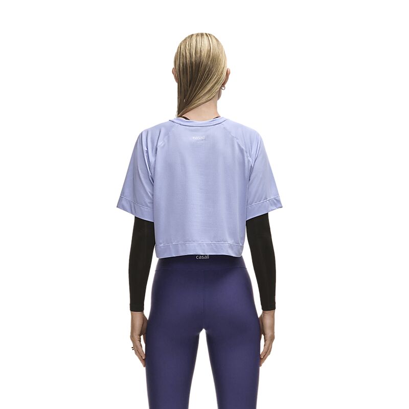 CASALL Laser Mesh Crop Tee på