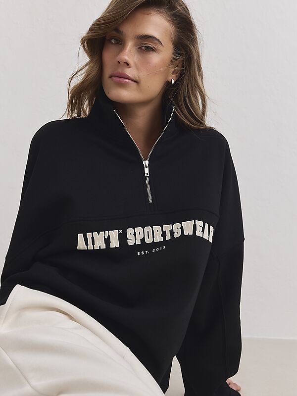 AIM´N W Varisty Sweat Half Zip på