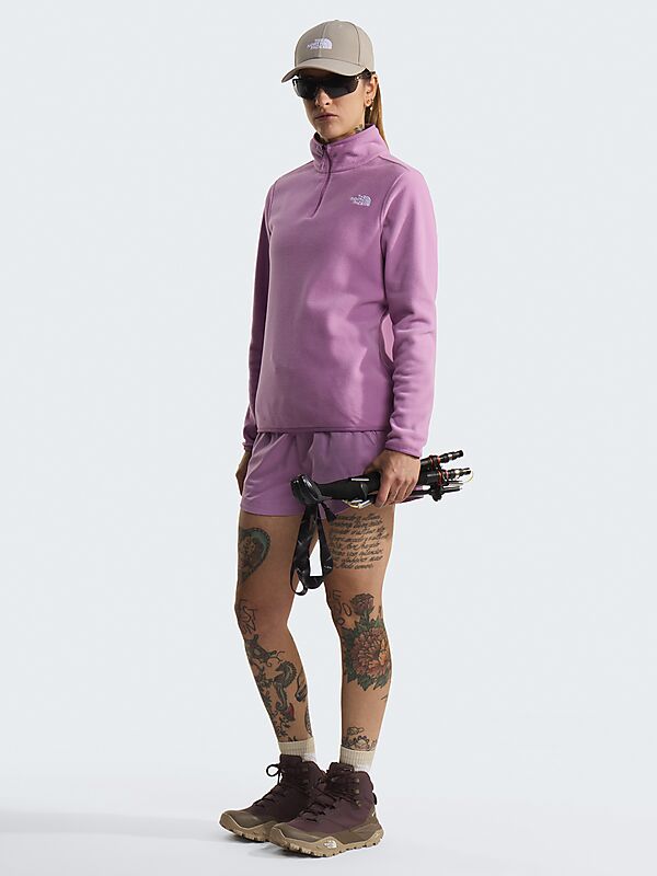 THE NORTH FACE W Glacier Fleece 1/4 Zip Jacket på